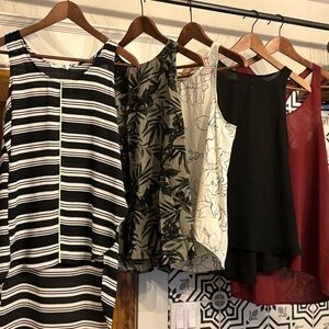 Stylish Women's Tops Collection - Black, Cream, Red, Green